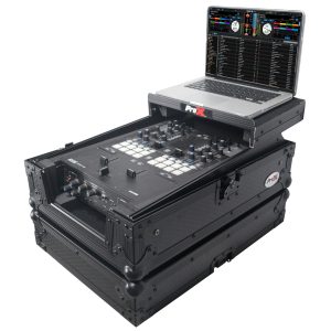 Fits Pioneer DJM S11 / Rane 70 / 72 MK2 w/ Laptop Shelf Black on Black - Image 4
