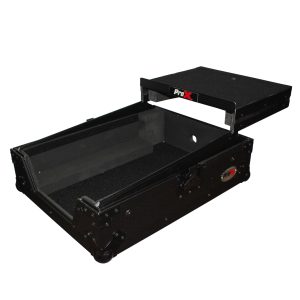 Mixer ATA Flight Hard Case for Large Format 12" Universal DJ Mixer with Laptop Shelf Black on Black - Image 3