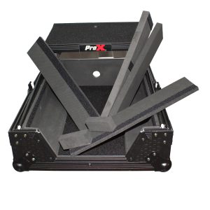 Mixer ATA Flight Hard Case for Large Format 12" Universal DJ Mixer with Laptop Shelf Black on Black - Image 5