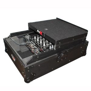 Mixer ATA Flight Hard Case for Large Format 12" Universal DJ Mixer with Laptop Shelf Black on Black - Image 8