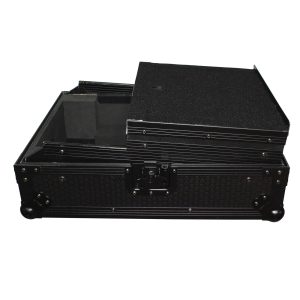 Mixer ATA Flight Hard Case for Large Format 12" Universal DJ Mixer with Laptop Shelf Black on Black - Image 10