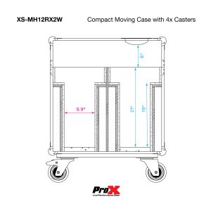 Moving Head Lighting Road Case for ADJ Hydro Beam X12 Vizi Beam 12RX Fits 2 Units with 4" Casters - Image 14