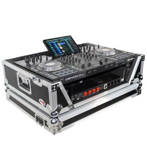 ATA Flight Case For Denon PRIME 4 DJ Controller with 2U Rack Space and Wheels - Image 2