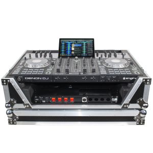 ATA Flight Case For Denon PRIME 4 DJ Controller with 2U Rack Space and Wheels - Image 3