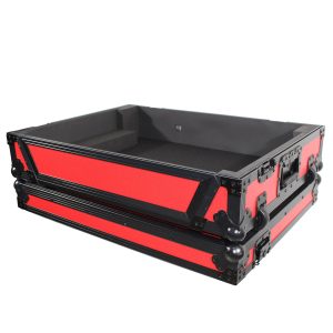 ATA Flight Case For Denon PRIME 4 DJ Controller with 1U Rack Space and Wheels - Red Black - Image 6