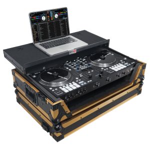 ATA Flight Style Road Case for RANE ONE DJ Controller with Laptop Shelf in Limited Edition Gold
