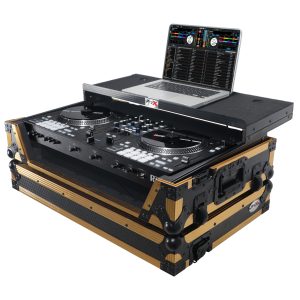 ATA Flight Style Road Case for RANE ONE DJ Controller with Laptop Shelf in Limited Edition Gold - Image 2