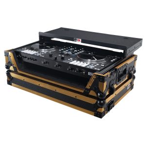 ATA Flight Style Road Case for RANE ONE DJ Controller with Laptop Shelf in Limited Edition Gold - Image 4