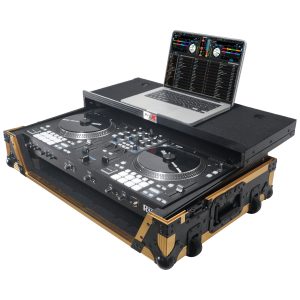 ATA Flight Style Road Case for RANE ONE DJ Controller with Laptop Shelf in Limited Edition Gold - Image 6