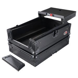 11" DJ Mixer Road Case W/Laptop Shelf for Rane 72 and Rane Seventy (Black on Black) - Image 15