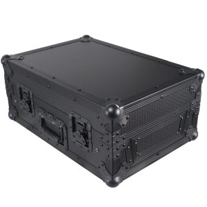 11" DJ Mixer Road Case W/Laptop Shelf for Rane 72 and Rane Seventy (Black on Black) - Image 18