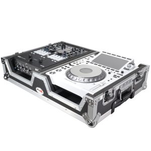 Single CD Player & 12" Mixer Case W/Low Profile Wheels and Retractable Handle - Image 2