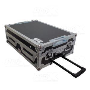Single CD Player & 12" Mixer Case W/Low Profile Wheels and Retractable Handle - Image 15