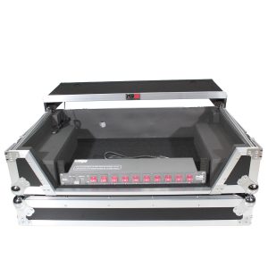 ProX Flight Case for Pioneer DDJ-1000 / SRT, DDJ-FLX6, and DDJ-SX3. Incl. 2U Rack Space Sliding Laptop Shelf Wheels LED Kit - Image 12