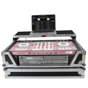 ProX Flight Case for Pioneer DDJ-1000 / SRT, DDJ-FLX6, and DDJ-SX3. Incl. 2U Rack Space Sliding Laptop Shelf Wheels LED Kit - Image 5