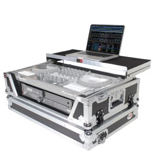 ProX Flight Case for Pioneer DDJ-1000 / SRT, DDJ-FLX6, and DDJ-SX3. Incl. 2U Rack Space Sliding Laptop Shelf Wheels LED Kit - Image 4