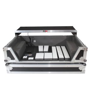 ProX Flight Case for Pioneer DDJ-1000 / SRT, DDJ-FLX6, and DDJ-SX3. Incl. 2U Rack Space Sliding Laptop Shelf Wheels LED Kit - Image 10