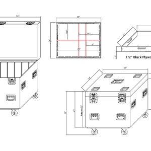 ProX XS-UTL243030W MK2 TruckPaX Heavy-Duty Truck Pack Utility Flight Case W/Divider & Tray Kit W/4" Casters | 24"X30"X30" - Image 11
