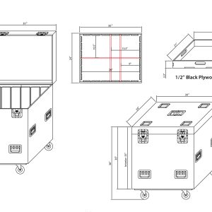 TruckPaX Heavy-Duty Truck Pack Utility Flight Case W-Divider and Tray Kit | 1/2 Inch Plywood | 24"X30"X36" - Image 15