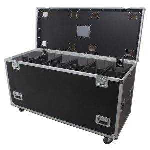 TruckPaX Heavy-Duty Truck Pack Utility Flight Case W-Divider and Tray Kit | W-4" Casters | 1/2 Inch Plywood | 24"X60"X36" - Image 2