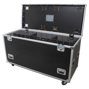 TruckPaX Heavy-Duty Truck Pack Utility Flight Case W-Divider and Tray Kit | W-4" Casters | 1/2 Inch Plywood | 24"X60"X36" - Image 3