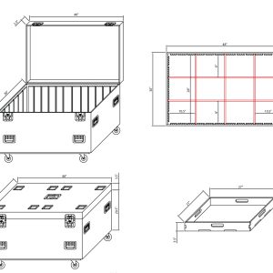 TruckPaX Heavy-Duty Truck Pack Utility Flight Case W-Divider and Tray Kit | 1/2 Inch Plywood | 48"X30"X30" - Image 13