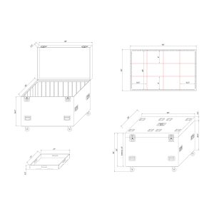 TruckPaX Heavy-Duty Truck Pack Utility Flight Case W-Divider and Tray Kit | 1/2 Inch Plywood | 48"X30"X36" - Image 15