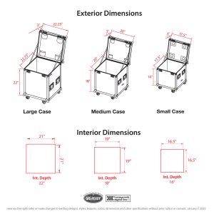 3 Case Package - Utility Storage ATA Style Road Cases 1 Large Size & 1 Medium Size 1 Small Size with wheels - Image 11