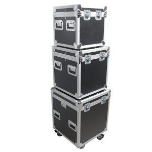 3 Case Package - Utility Storage ATA Style Road Cases 1 Large Size & 1 Medium Size 1 Small Size with wheels - Image 9