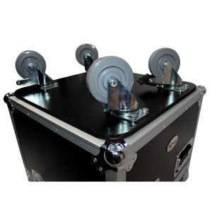 Heavy Duty Utility Cable Transport Flight Road Case with 4inch Casters Exterior 20" x 20" x 17" - Image 11