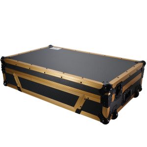 ATA Flight Case For Pioneer XDJ-XZ DJ Controller with 1U Rack Space and Wheels - Gold Black - Image 13