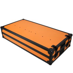 ProX DJ Z-Table Workstation | Flight Case Table Portable W-Handles and Wheels | Black on Orange - Image 14