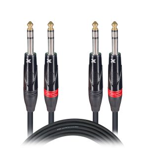 10 Ft. Balanced Dual 1/4" TRS-M to Dual 1/4" TRS-M High Performance Audio Cable