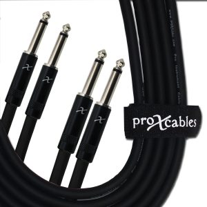 5 Ft. Unbalanced Dual 1/4" TS-M to Dual 1/4" TS-M High Performance Audio Cable - Image 7