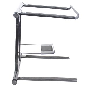 Foldable Universal Laptop Stand with Utility Tray Black Finish - Image 4