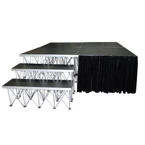 ProX 16 Inch Black Portable Stage Stage Skirt