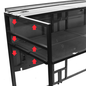 MESA MEDIA MK2 DJ Facade Table Workstation Includes TV Bracket Mount White & Black Scrims and Carry Bag - Image 23