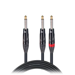 5 Ft. 1/4" TS-M to Dual 1/4" TS-M High Performance Audio Cable