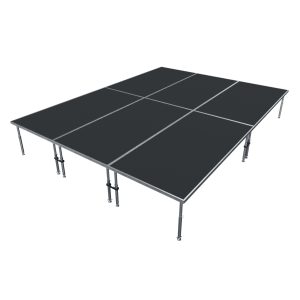 ProX StageQ 6-Stage Package | 12Ft X 16Ft Total Stage Area | Adjustable 28 Inch to 48 Inch Height