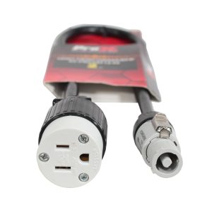 2 Ft. 12AWG Gray to 120 VAC NEMA15R Female Edison Power for Power Connection compatible devices - Image 2