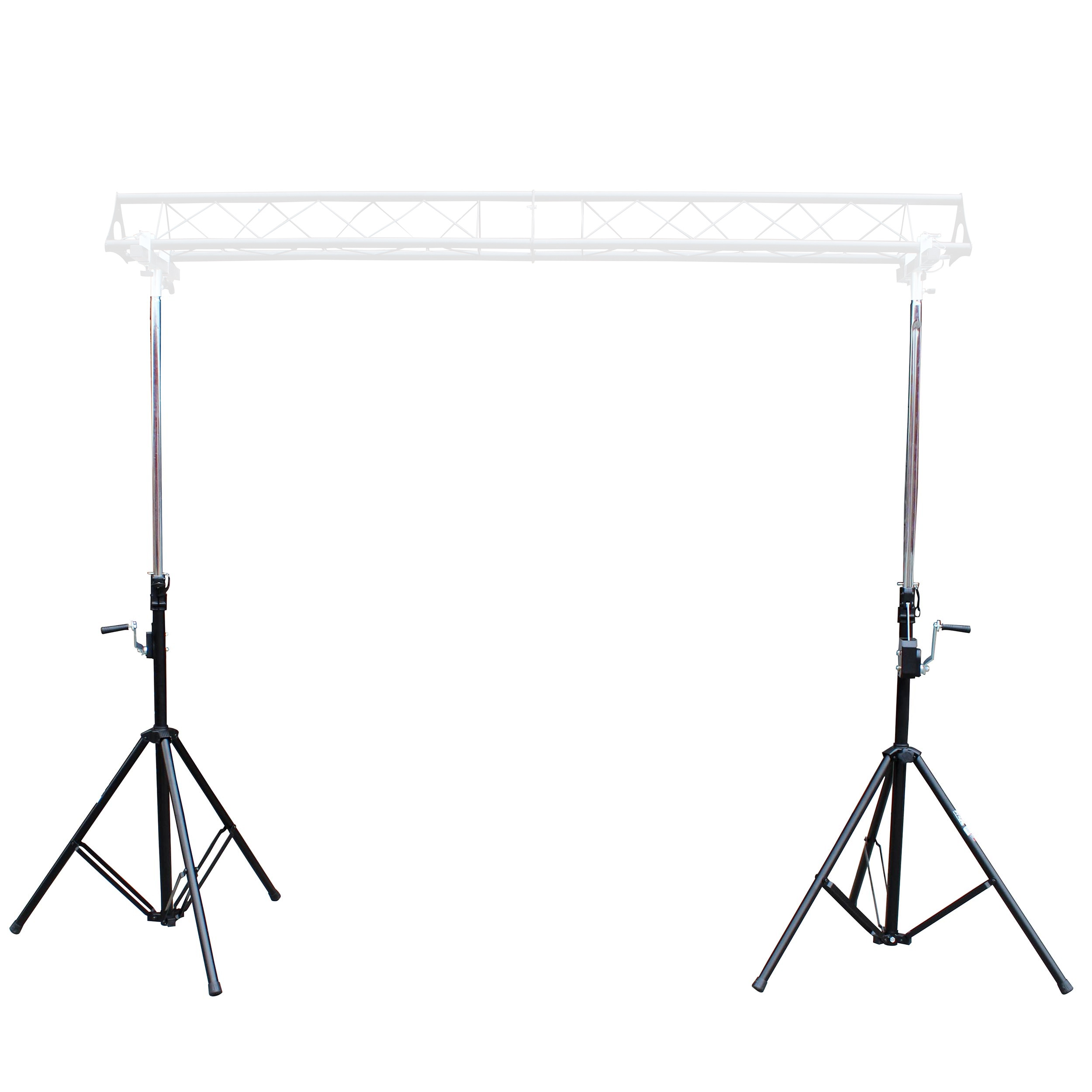 Pair of Two 9.5 Ft 3.5 M Triangle Truss DJ Lighting Crank Up 