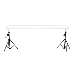 Pair of Two 9.5 Ft 3.5 M Triangle Truss DJ Lighting Crank Up Stands - Image 3