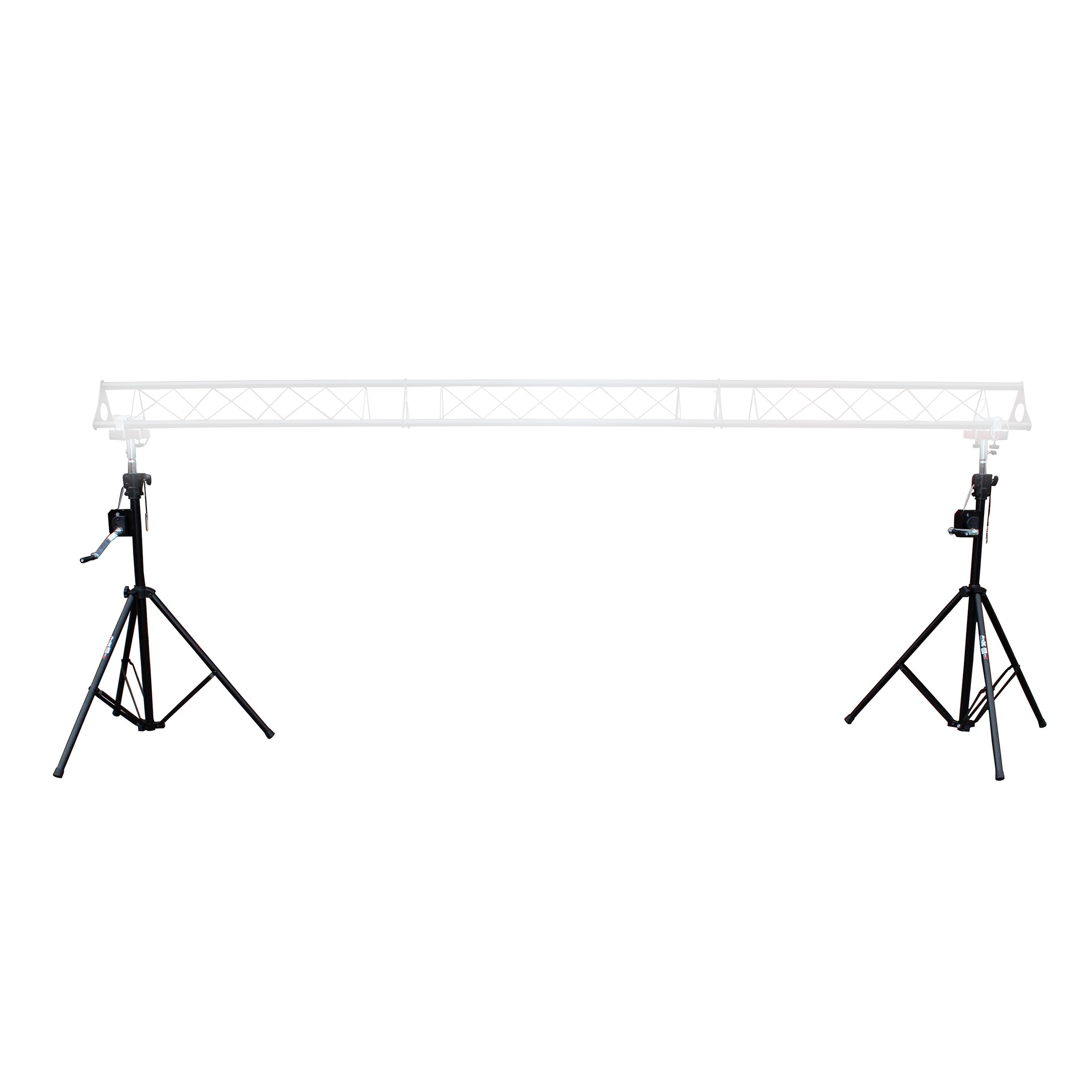 Pair of Two 9.5 Ft 3.5 M Triangle Truss DJ Lighting Crank Up Stands