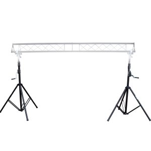 Pair of Two 9.5 Ft 3.5 M Triangle Truss DJ Lighting Crank Up Stands - Image 5