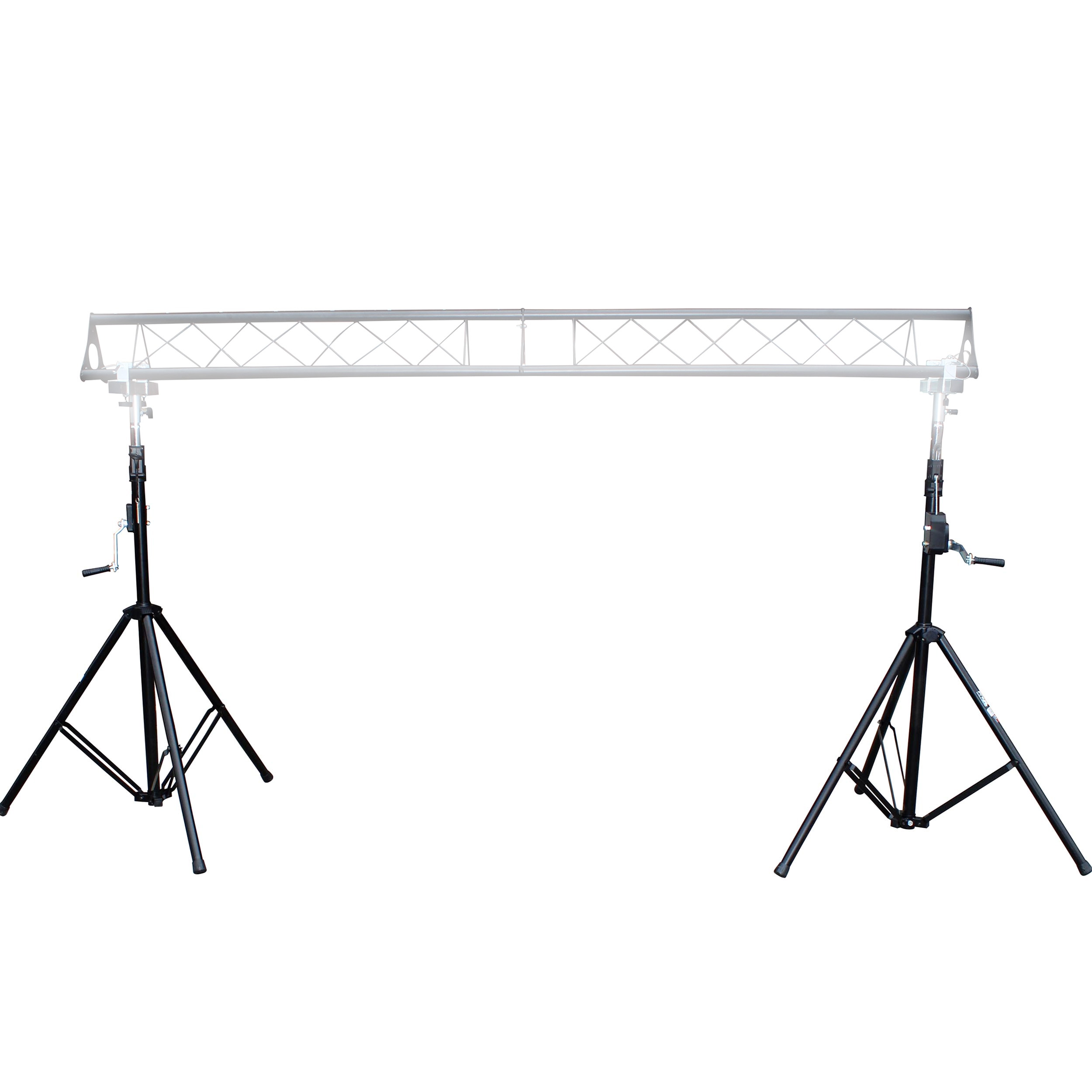 Pair of Two 9.5 Ft 3.5 M Triangle Truss DJ Lighting Crank Up Stands