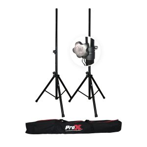 Set of 2 Heavy Duty Speaker Tripod Stands 6 ft. (44"-72") W/Bag