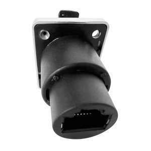 Single Ethernet Feed Through D-Series Panel Mount Jack Pass Through CAT6 - Image 3