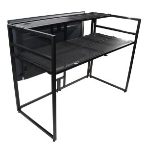 MESA MEDIA MK2 DJ Facade Table Workstation Includes TV Bracket Mount White & Black Scrims and Carry Bag - Image 18