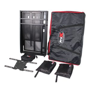 MESA MEDIA MK2 DJ Facade Table Workstation Includes TV Bracket Mount White & Black Scrims and Carry Bag - Image 20