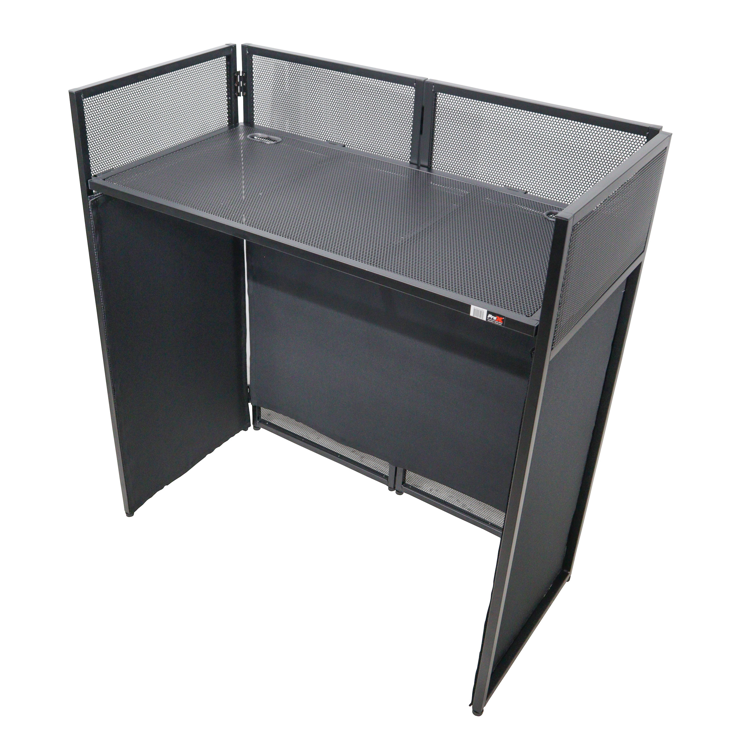 VISTA DJ Booth Facade Table Station with White / Black Scrim kit